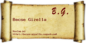 Becse Gizella névjegykártya